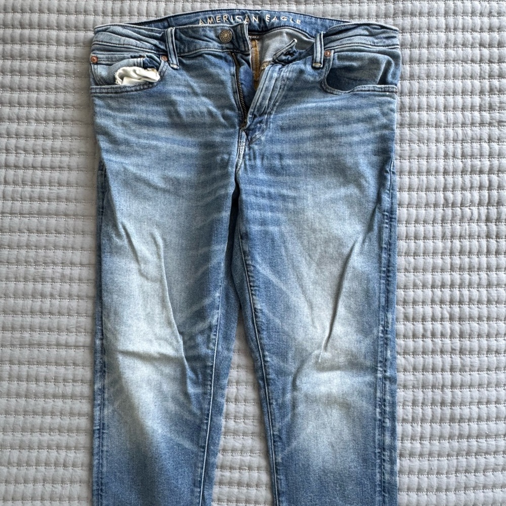 American Eagle Outfitters Men's Light Blue Skinny Jeans